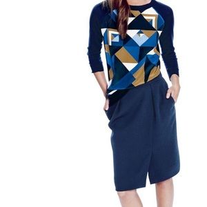 [NWOT] J.Crew Drapey Crepe Pencil Skirt